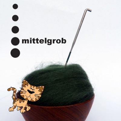 Fellnadel zart - dunkelgrün 36 Gauge