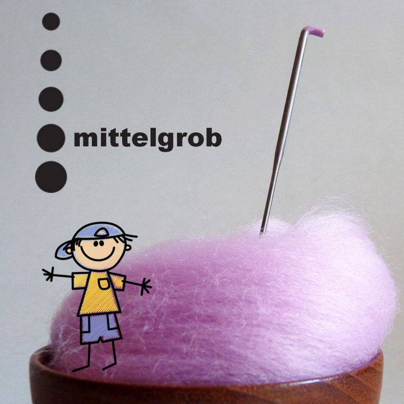 Robuste / Kinderfilznadel 36 Gauge - mauve Markierung