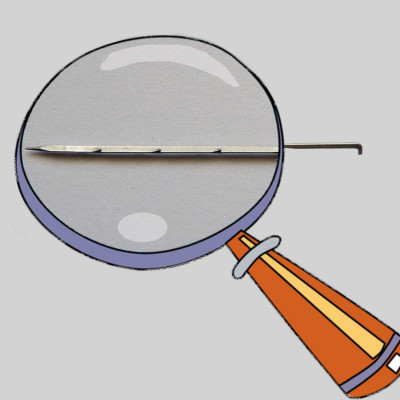 Kinderfilznadel - 32 Gauge - pinkes Köpfchen