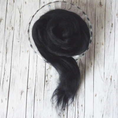 Viskosekammzug Schwarz