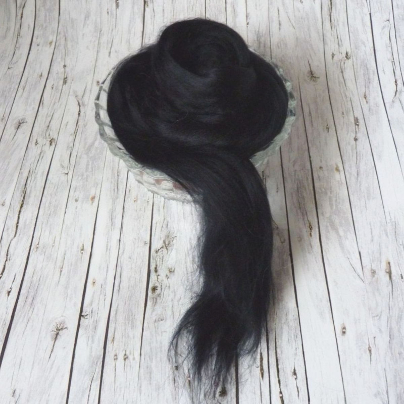 Viskosekammzug Schwarz