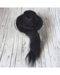 Viskosekammzug Schwarz