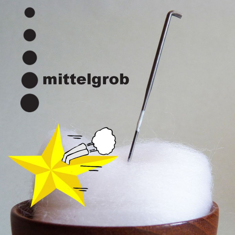 EcoStarnadel - mittel 36 Gauge - perlmuttweiße Bandage