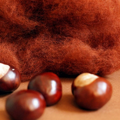 Merinovlies Kastanie