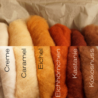 Merinovlies-Set Brauntöne