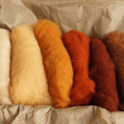 Merinovlies-Set Brauntöne