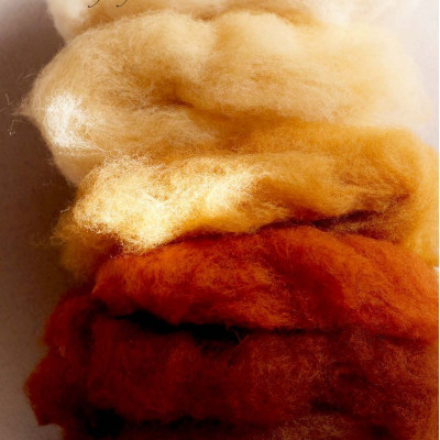 Merinovlies-Set Brauntöne