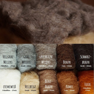 Vlieswollset Naturtöne