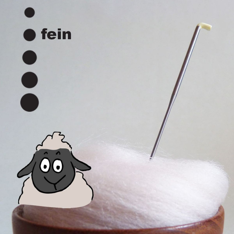 Merino-Nadel 40 Gauge - creme Markierung