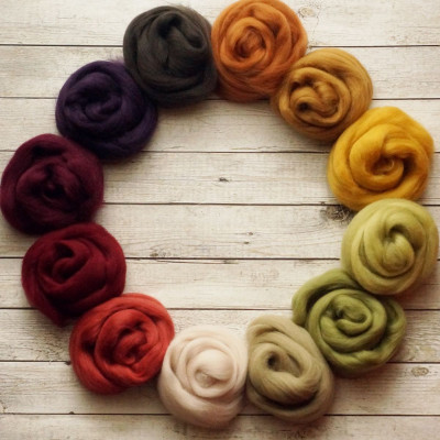 Kammzugset 12 herbstliche Farben