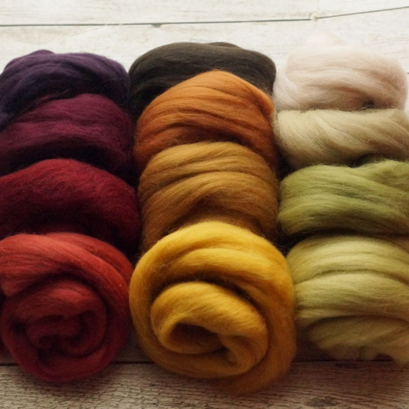 Kammzugset 12 herbstliche Farben