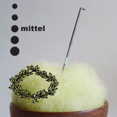 Kranznadel - fein 40 Gauge - mintfarbene Markierung