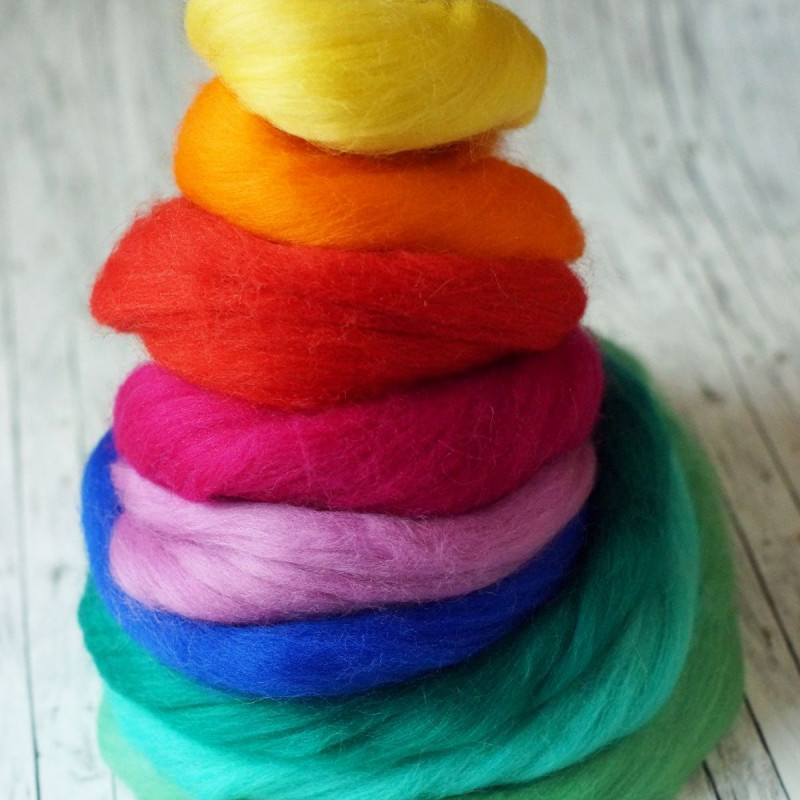 Kammzugset in 9 kunterbunten Farbtönen