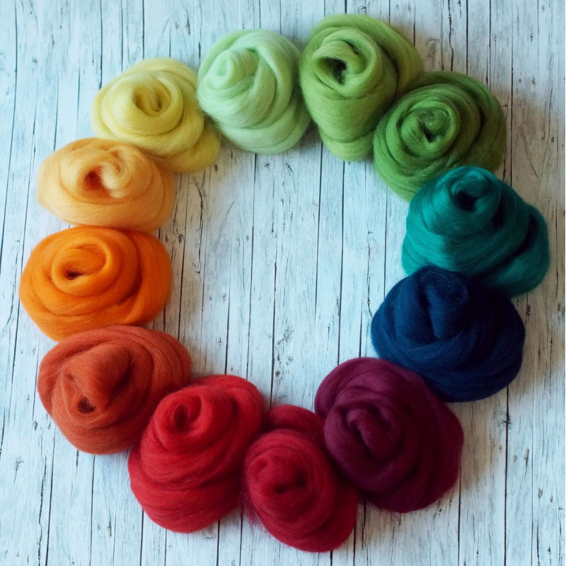 Kammzugset mit 12 bunten Farben