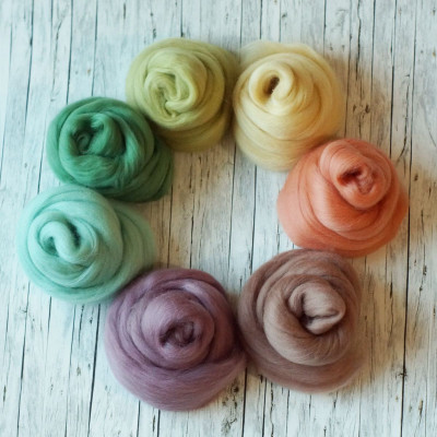 Kammzugset mit 7 Farbtönen