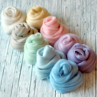 Kammzugset mit 9 Pastelltönen