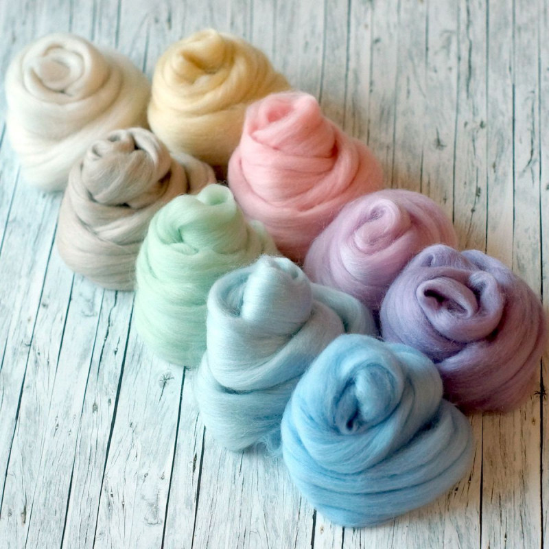 Kammzugset mit 9 Pastelltönen