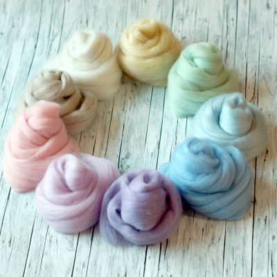 Kammzugset mit 9 Pastelltönen