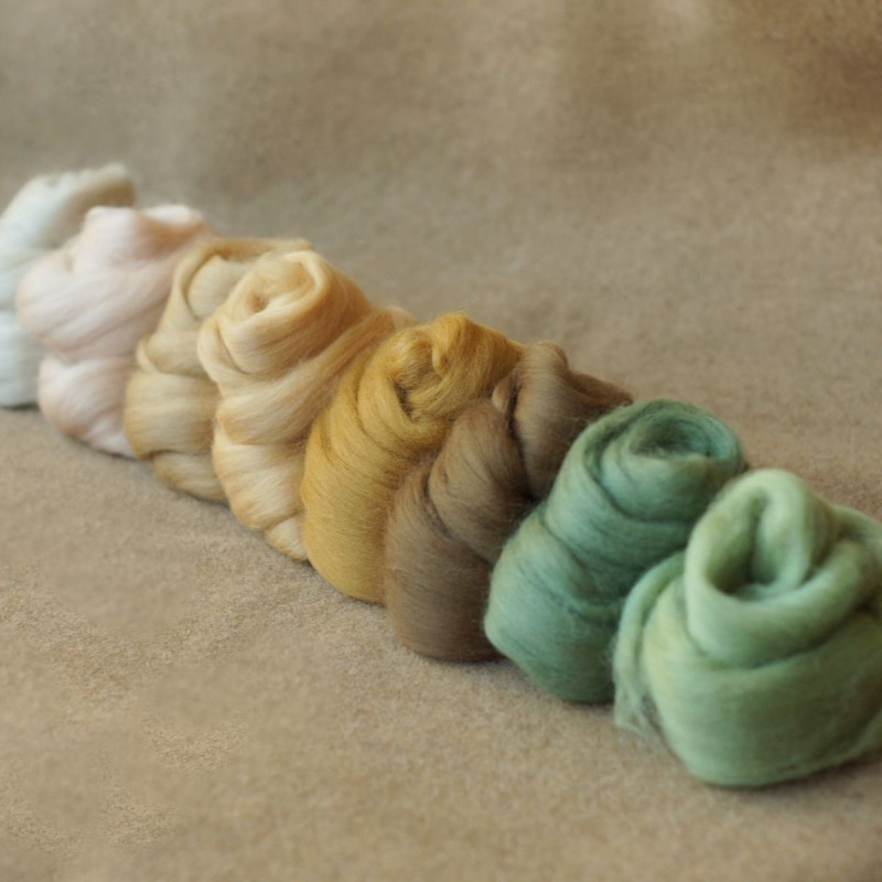 Kammzugset in 8 Beige- und Minttönen