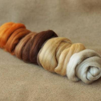 Kammzugset in 8 Beige-, Braun- und Orangetönen