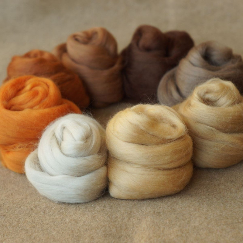 Kammzugset in 8 Beige-, Braun- und Orangetönen