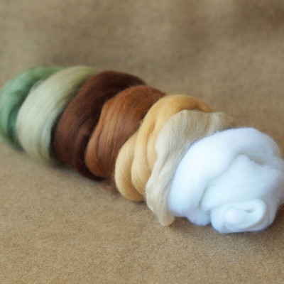 Kammzugset in 7 Beige-, Braun- und Grüntönen