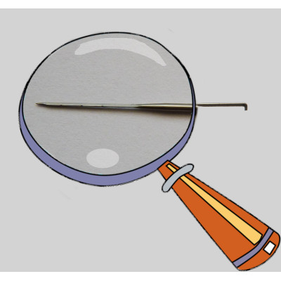 Extrafeine Filznadel mit häkchenfreier Kante - 42 Gauge - goldorange Markierung