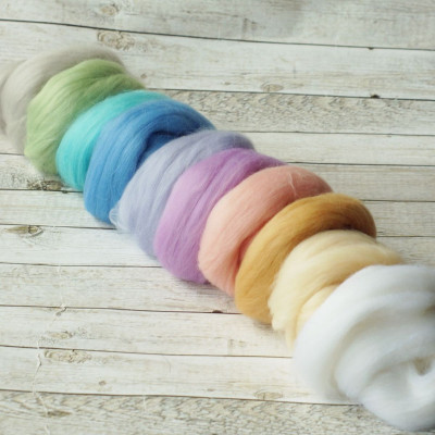 Kammzugset in 10 Pastellfarben