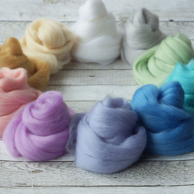 Kammzugset in 10 Pastellfarben