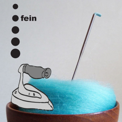 Einseitig gekerbte feine Filznadel - 40 Gauge - auqafarbene Markierung