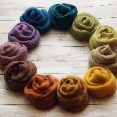 Kammzugset  mit 10 herbstlichen Farben