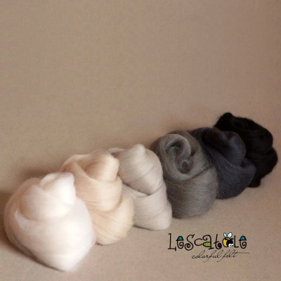 Kammzugset  Weiß - Grau - Schwarz