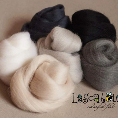 Kammzugset  Weiß - Grau - Schwarz