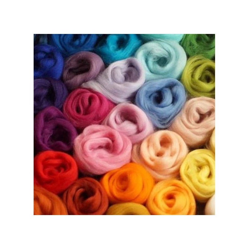 Großes Kammzugset mit 49 Farben