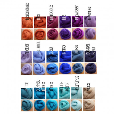 Großes Kammzugset mit 49 Farben