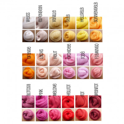 Großes Kammzugset mit 49 Farben