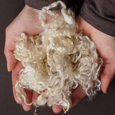 Wensleydale Locken Naturweiß