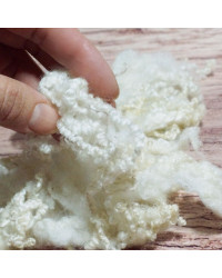 Blue Faced Leicester Locken Naturweiß