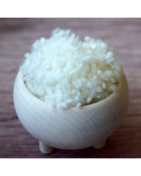 Pilz gefilzt mit Wollkügelchen Naturweiß