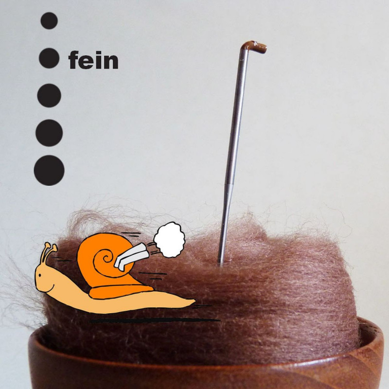 Feine Nadel mit groben Häkchen - 40 Gauge - braune Markierung