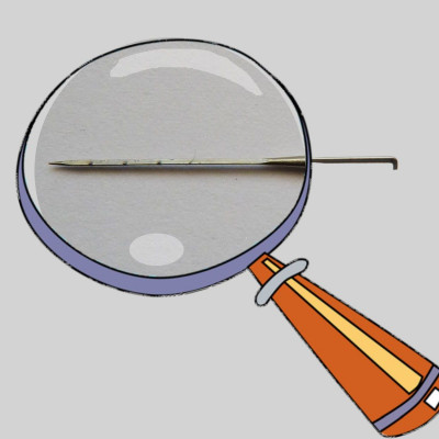 Feine Nadel mit groben Häkchen - 40 Gauge - braune Markierung
