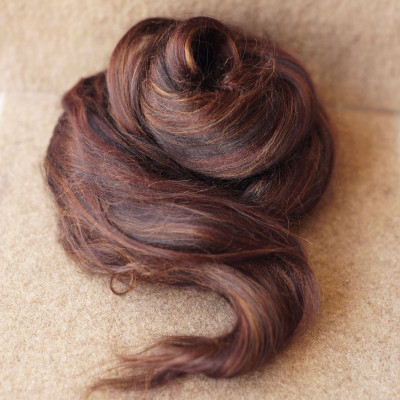 Viskosekammzug Feenhaarmelange Dunkelbraun