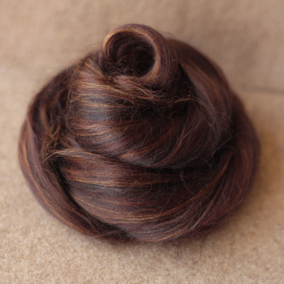 Viskosekammzug Feenhaarmelange Dunkelbraun
