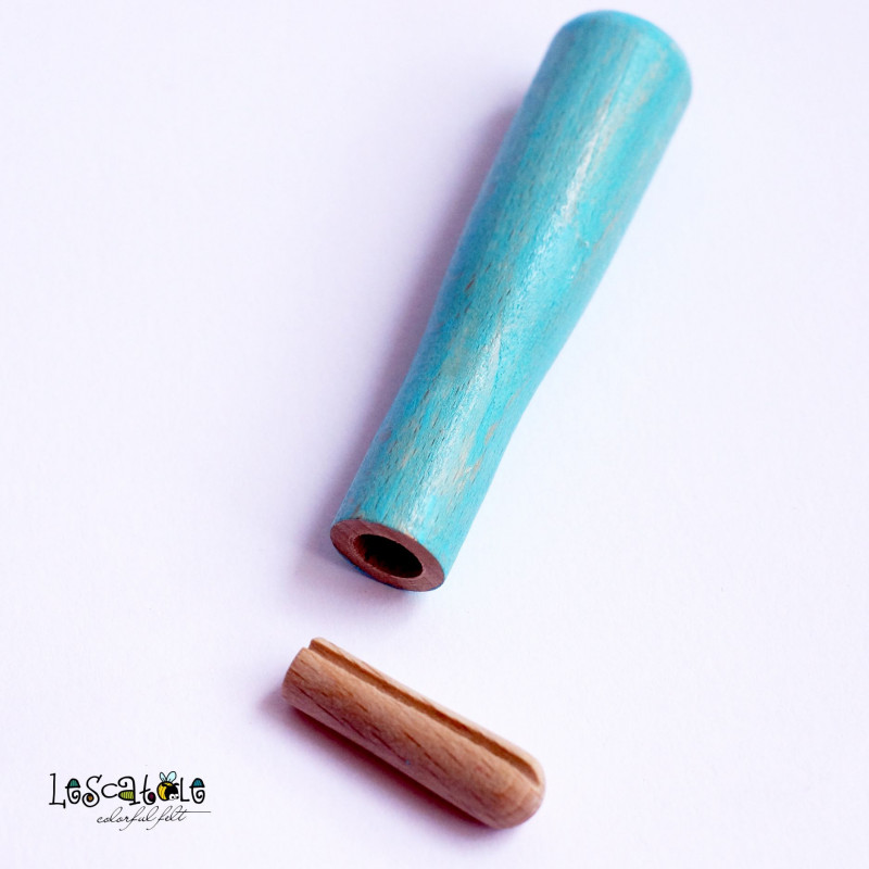 Großer Holznadelhalter Türkis