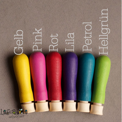 3er-Filznadelgriff aus Holz