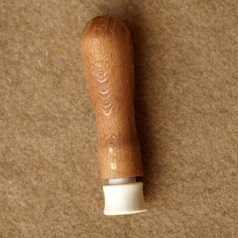 3er-Filznadelgriff aus gebeiztem Holz - Kirsche