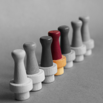 6er-Filznadelgriff aus Holz - Violett