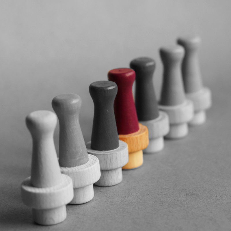 6er-Filznadelgriff aus Holz - Violett