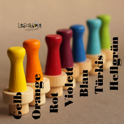 6er-Filznadelgriff aus Holz