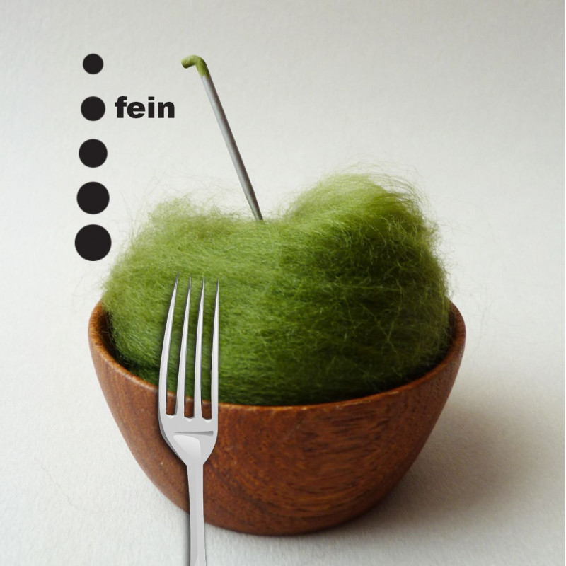 Gabelnadel - fein - oliv Markierung